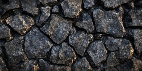 Fototapeta premium Dark Grey Irregular Rock Wall Texture