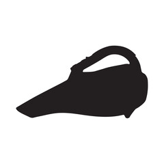 Cordless Handheld Vacuum Silhouette Vector Illustration