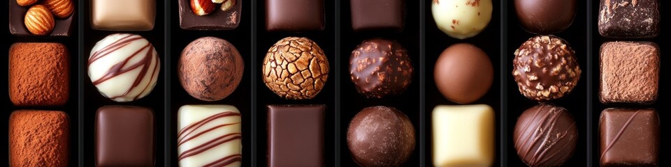 Seamless Chocolate Assortment A Luxurious Collection of Gourmet Chocolate Indulgence