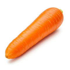 sliced fresh red colorful carrot with water drop on white background
