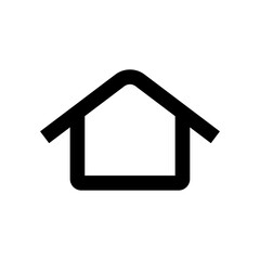 Home icon, house icon or sign.