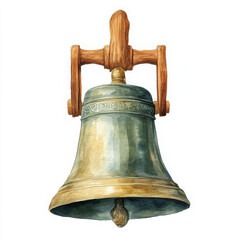 Fototapeta premium Illustration of bell radiates rustic charm and invites warmth