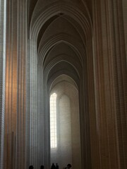 arches of the church in denmark Grundtvig’s Church
