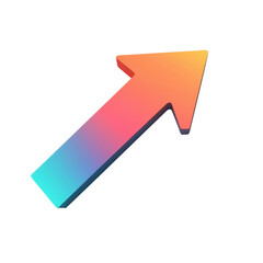 Gradient Arrow Pointing Upward Symbolizing Growth and Progression