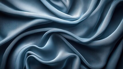 Obraz premium Draped, pale blue silk fabric texture, studio shot