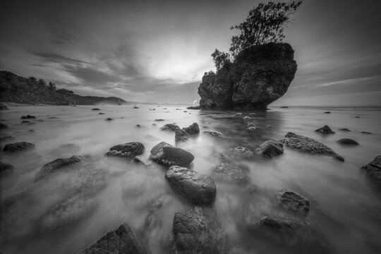 Sunrise at Pidakan Beach in Pacitan East Java