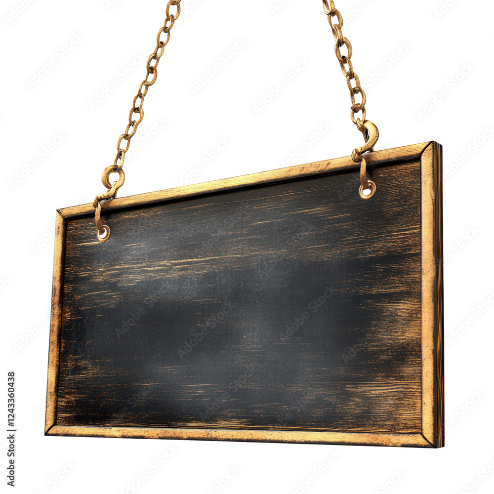 Poster blank rectangular shop sign, versatile for various uses, transparent background for easy integration