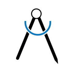 Geometric compass icon.