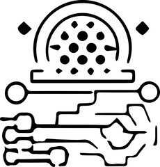 cyberpunk style icons and technology icon