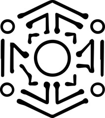 cyberpunk style icons and technology icon