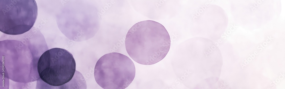 Aufkleber soft gradient of purple circles in blurred pencil strokes creating a calming and ethereal atmosphere