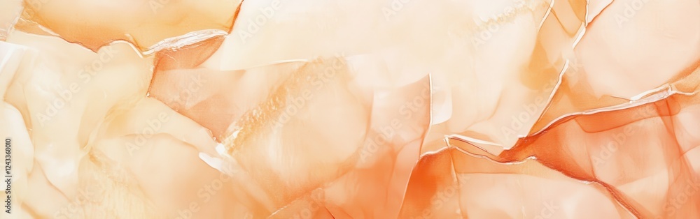 Poster pencil strokes create patches in smooth torn amber, revealing layers of texture and color