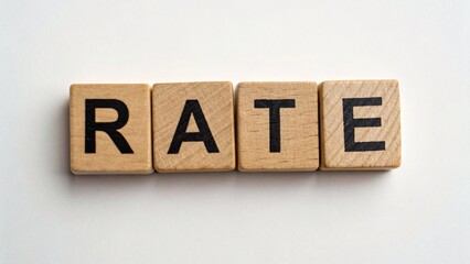 Wooden Alphabet Blocks Spelling Rate in a Business Context Highlighting the Importance of Effective Communication and Growth Strategies in the Corporate World