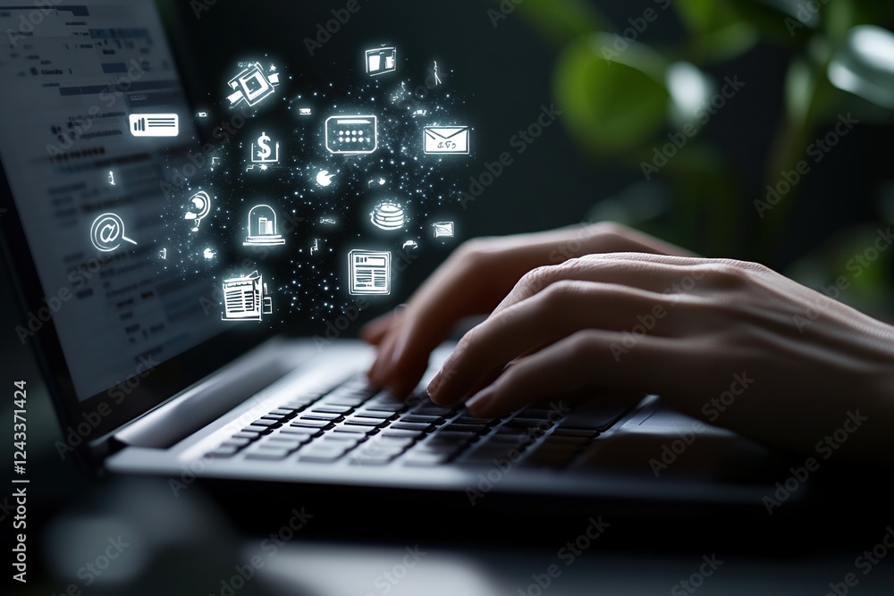 Aufkleber digital data entry: typing, processing, and managing information online efficiently