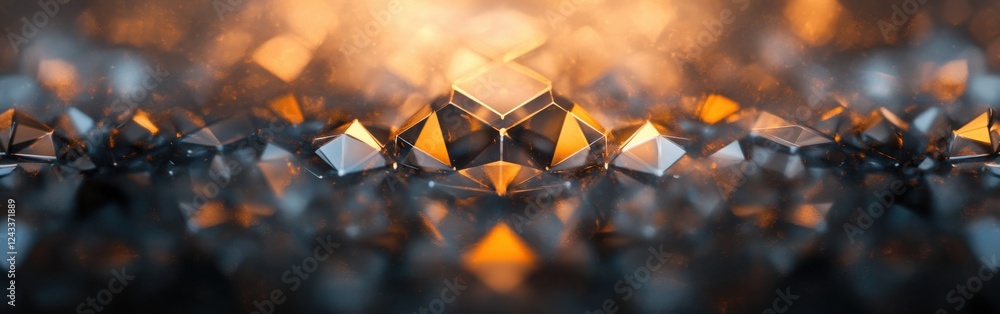 Leinwandbilder blurred amber and gray forms create a minimalist abstract landscape of light and shapes