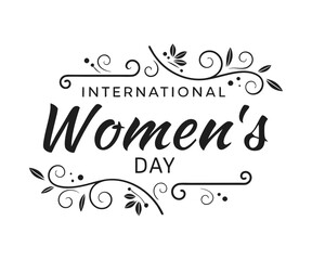 Women's Day Greeting Card stock illustration. 8 March day of Women. Womens day vector illustration.