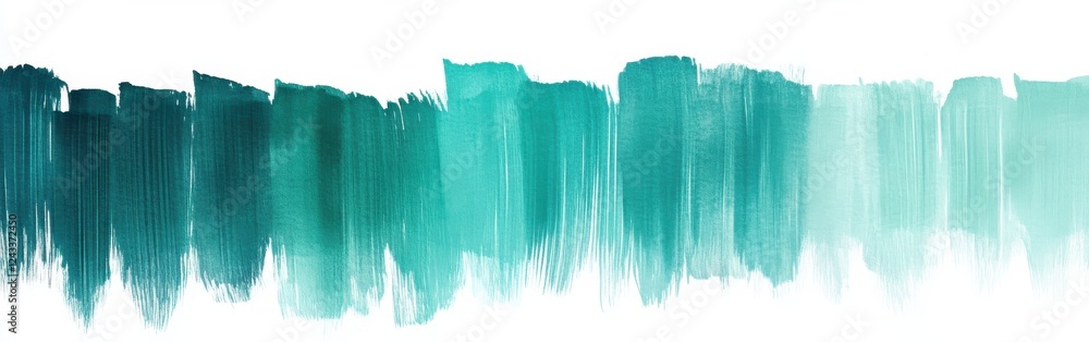 Poster Gradient pencil strokes create a soothing pastel composition in green hues with a soft transition effect