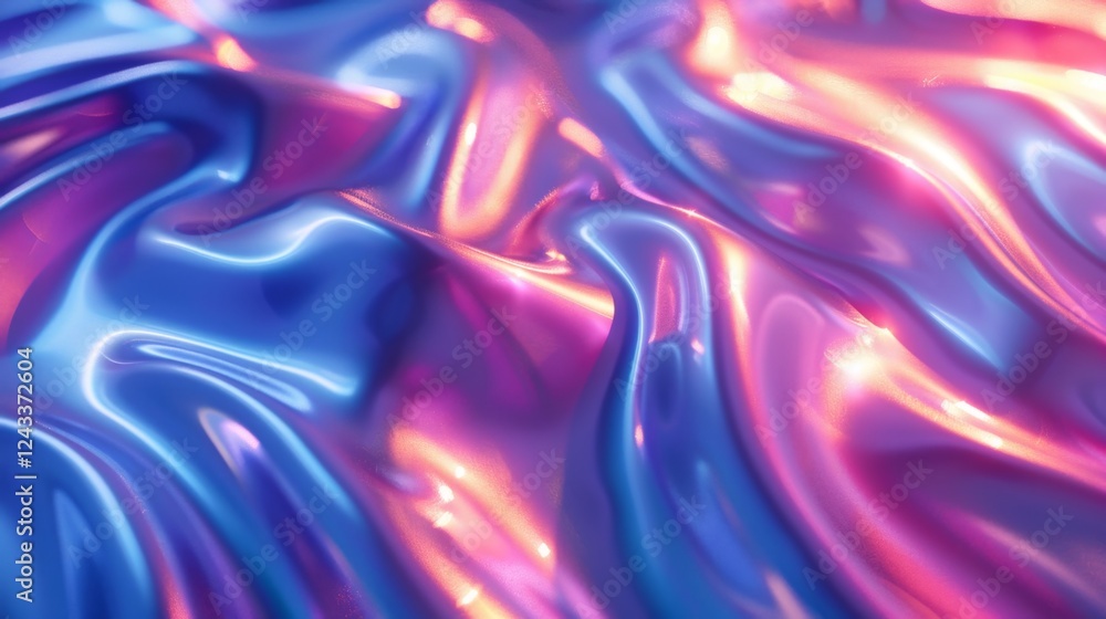 Poster gradient abstract background with iridescent colors flowing smoothly in a wave-like pattern