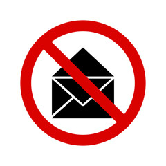 Warning do not e mail or message sign and symbol graphic design vector