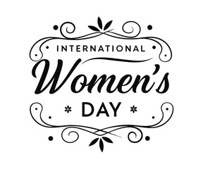 Women's Day Greeting Card stock illustration. 8 March day of Women. Womens day vector illustration.