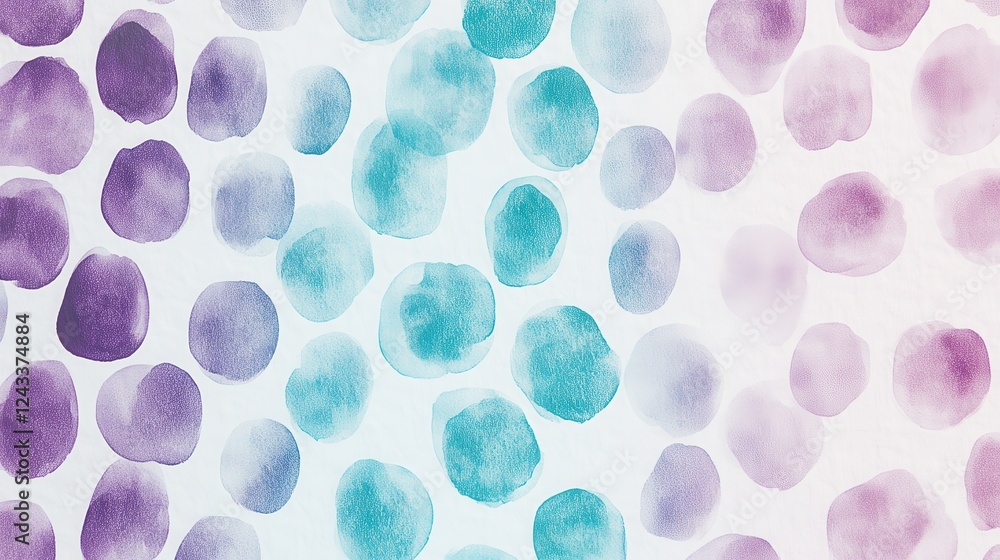 Poster delicate pencil strokes create an enchanting gradient pattern featuring vibrant circles in various s