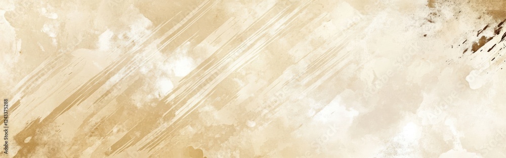 Poster Abstract pencil strokes create a textured background with soft hues of beige and cream in a minimalist design setting