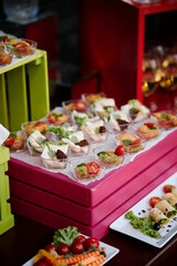 Fresh snacks on the sunny, atmospheric balcony