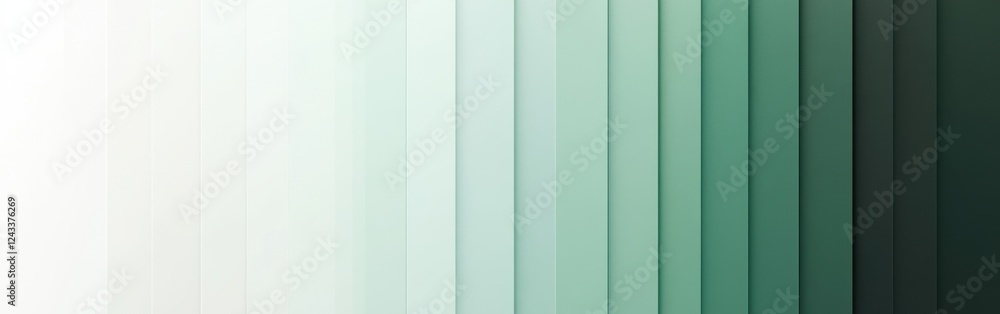 Poster Smooth gradient backdrop showcasing shades of green transitioning into white for artistic and design purposes