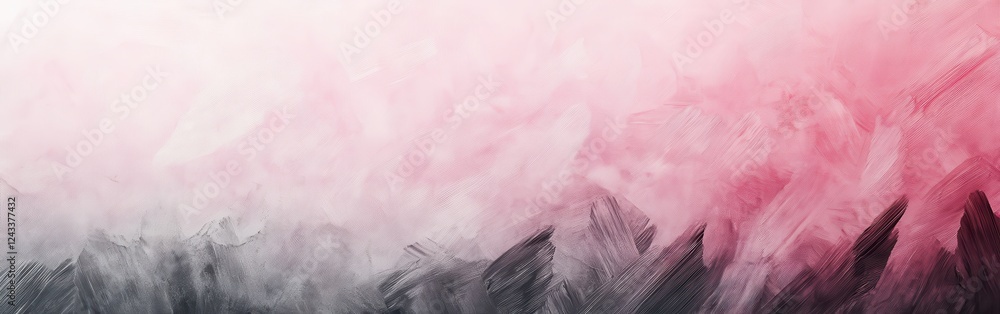 Poster abstract pencil strokes create a jagged gradient of colors blending from dark to light in a bold art