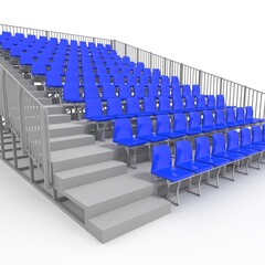 Fototapeta premium 3d render Bleachers design element. Furniture