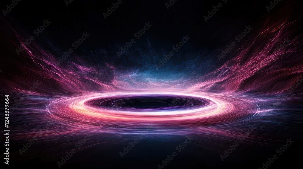 Aufkleber modern abstract concept of radiant light in a cosmic background with dynamic energy waves