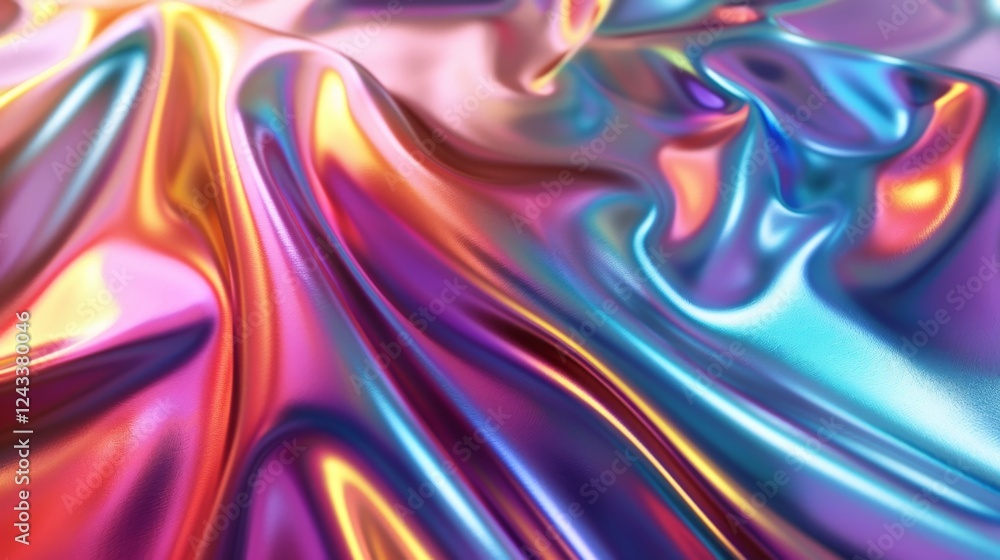 Poster gradient abstract background with iridescent colors flowing seamlessly across a surface