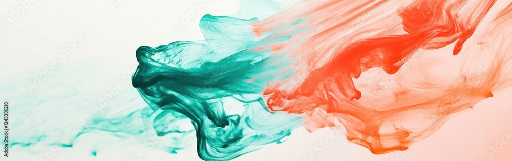 Poster abstract pencil strokes blend colors in a harmonious composition