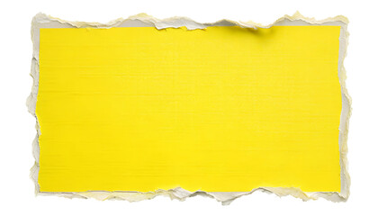 Bright Yellow Torn Paper On White Background With Texture
