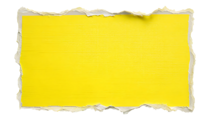 Bright Yellow Torn Paper On White Background With Texture