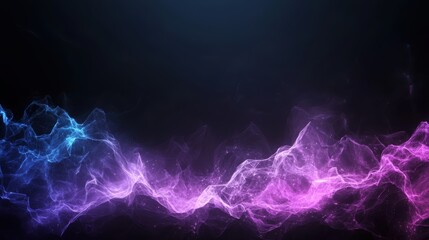 Abstract Digital Background with Glowing Light Effects in Purple and Blue Tones