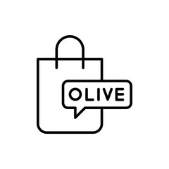 Live shopping outline icons, minimalist vector illustration ,simple transparent graphic element .Isolated on white background