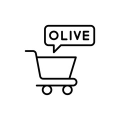 Live shopping outline icons, minimalist vector illustration ,simple transparent graphic element .Isolated on white background