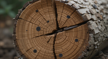 texture of wood pieces with its cracks