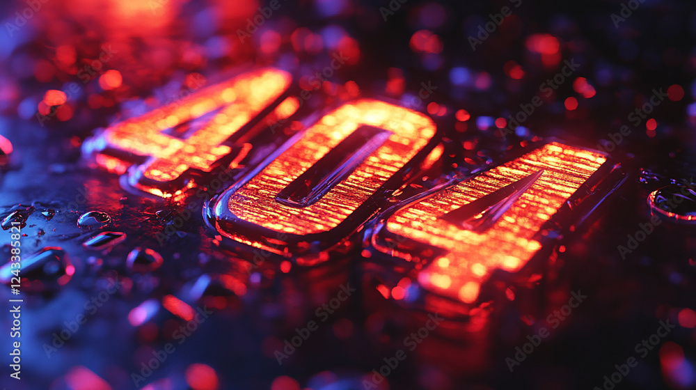 Aufkleber Close-up of glowing 