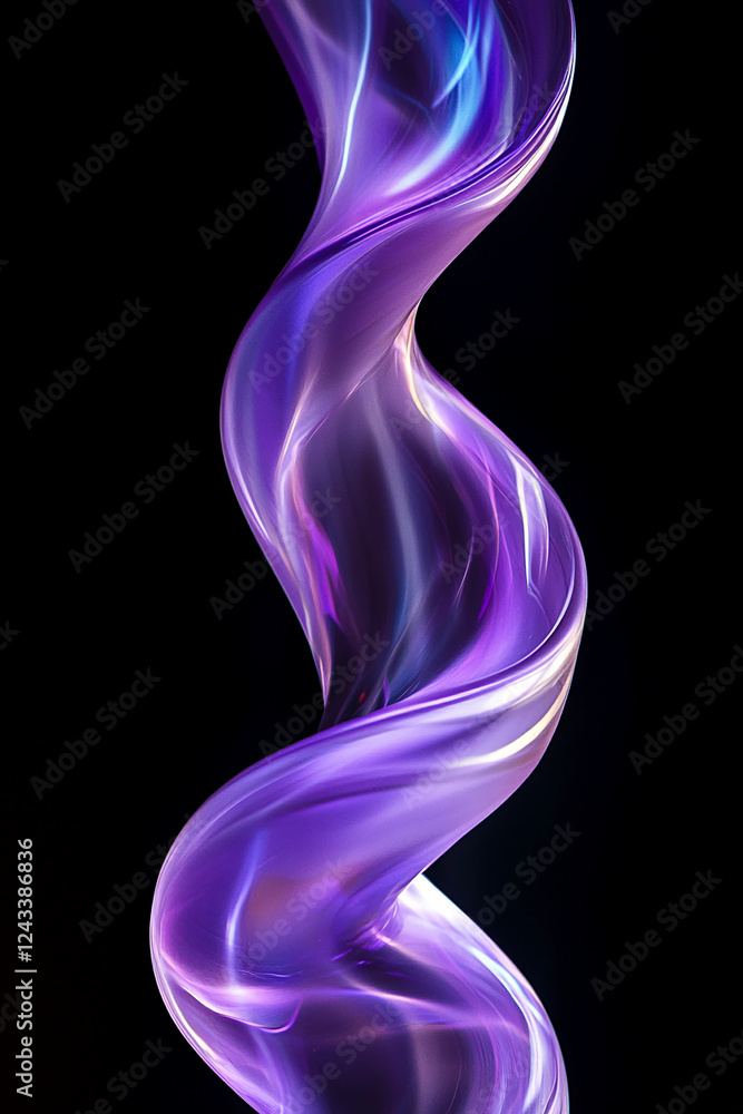 Aufkleber close-up of glowing purple swirling light, creating a dynamic abstract design that symbolizes fluid 