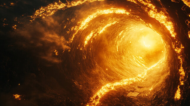 A vortex of flames consuming time itself