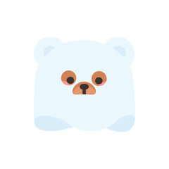 Korean Style Bear Head Cartoon in White Ghost Costume