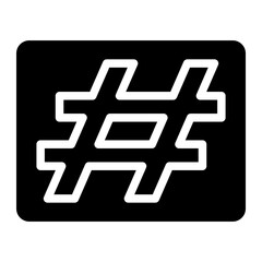Obraz premium icon hastag glyph
