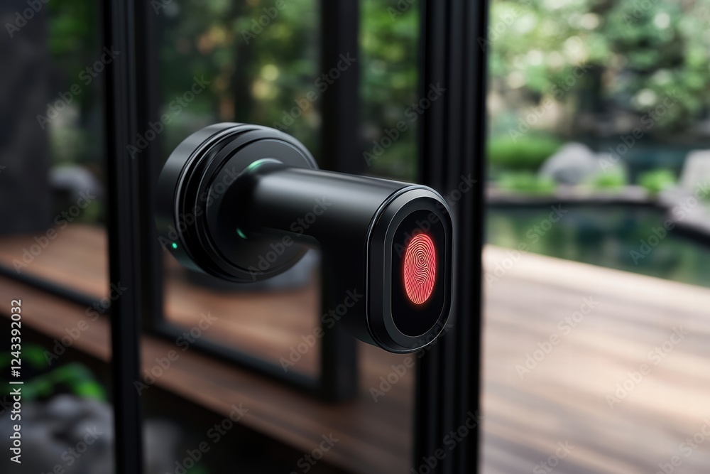 Aufkleber biometric lock with fingerprint sensor enhances security for modern spaces