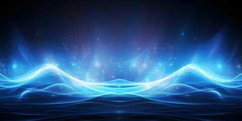 A blue wave with a lot of bubbles in the water