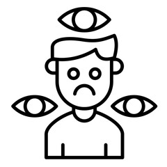 schizophrenia Icon, mental illness, mental health