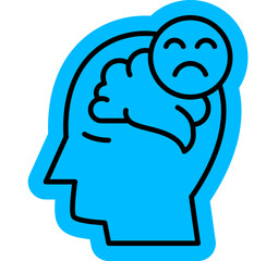 schizophrenia Icon, mental illness, mental health