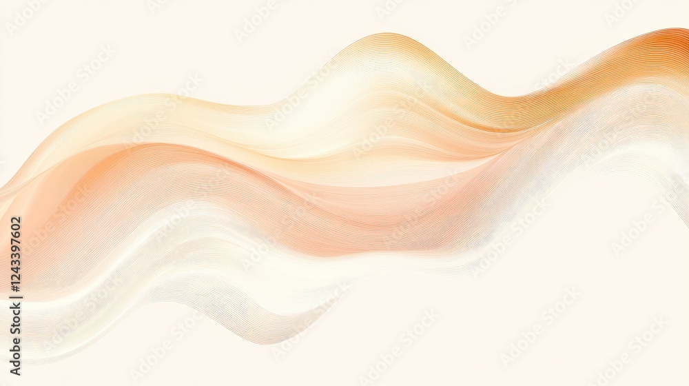 Poster minimalistic abstract design featuring pastel gradients and elegant, smooth lines flowing seamlessly