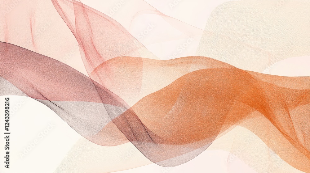 Poster smooth pastel gradient abstract art with flowing lines and minimalist curves, exuding simplicity and